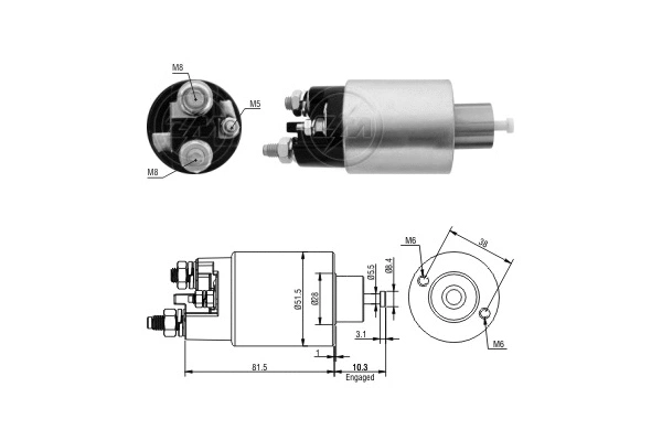 Solenoid Switch, starter (ZM1993)