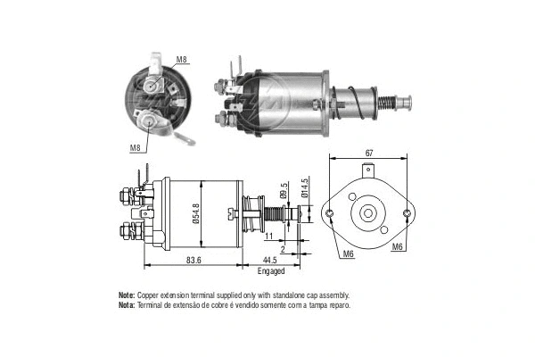 Solenoid Switch, starter (ZM614)