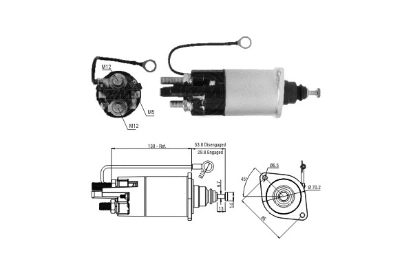 Solenoid Switch, starter (ZM841)