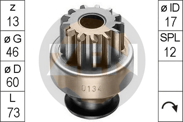 Freewheel Gear, starter (ZN0134)