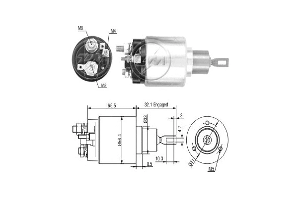 Solenoid Switch, starter (ZM577)