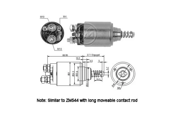 Solenoid Switch, starter (ZM744)