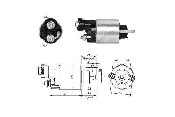 Solenoid Switch, starter (ZM2705)