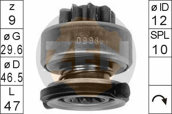 Freewheel Gear, starter (ZN0998)
