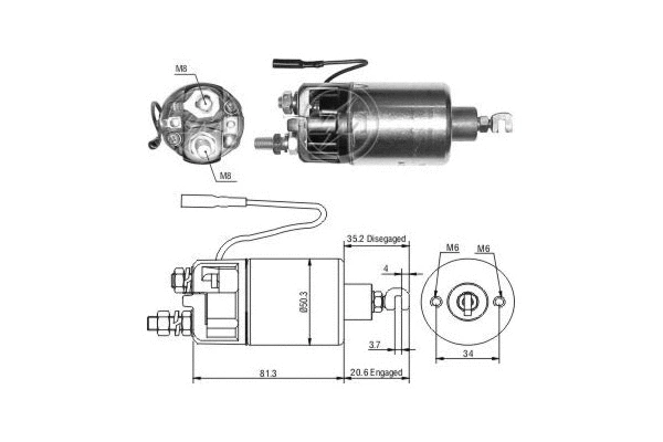 Solenoid Switch, starter (ZM661)