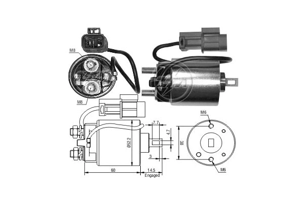 Solenoid Switch, starter (ZM713)