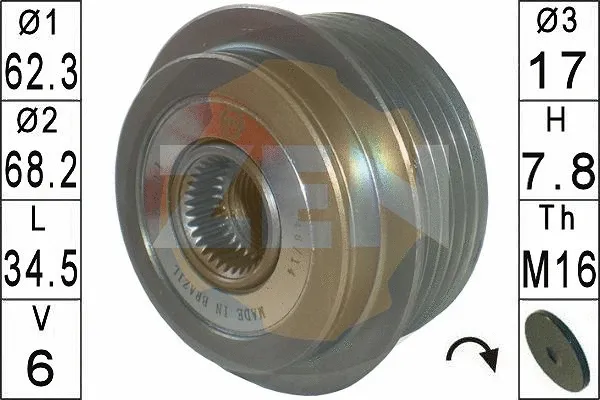 Alternator Freewheel Clutch (ZN5601)