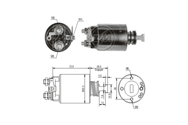 Solenoid Switch, starter (ZM688)