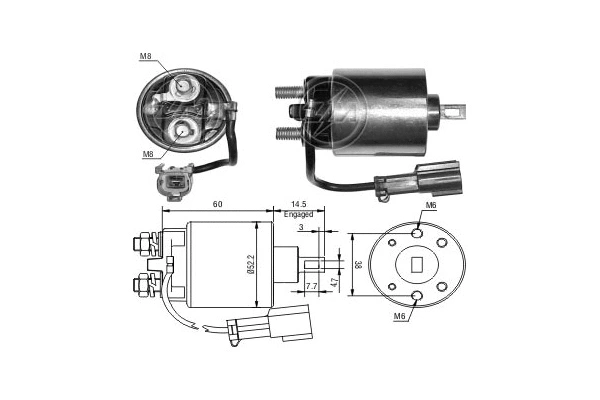 Solenoid Switch, starter (ZM1719)