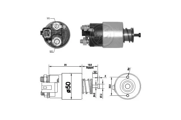 Solenoid Switch, starter (ZM2995)