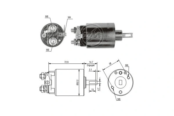 Solenoid Switch, starter (ZM780)