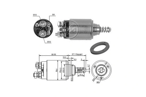 Solenoid Switch, starter (ZM4744)