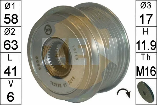 Alternator Freewheel Clutch (ZN5659)