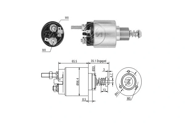 Solenoid Switch, starter (ZM476)