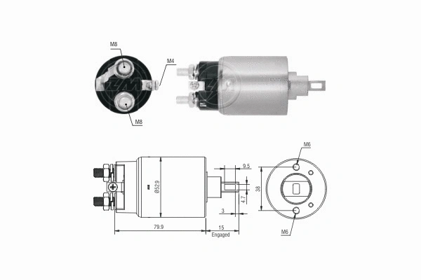 Solenoid Switch, starter (ZM3981)