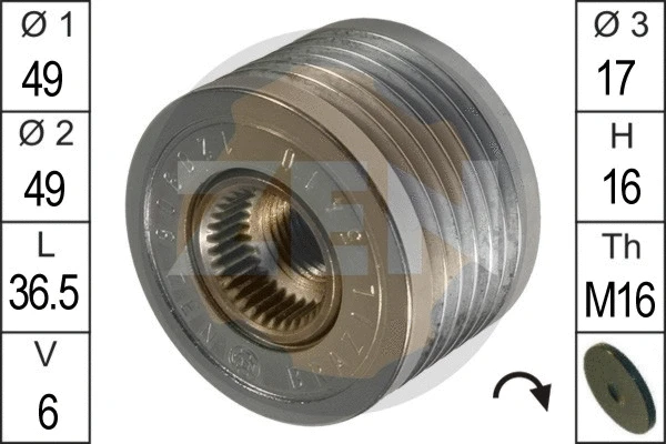 Alternator Freewheel Clutch (ZN5410)