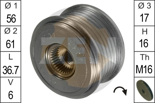 Alternator Freewheel Clutch (ZN5392)
