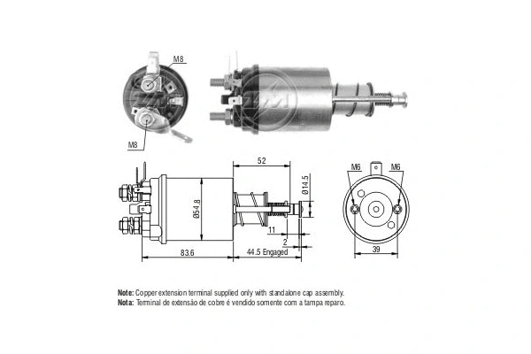 Solenoid Switch, starter (ZM612)