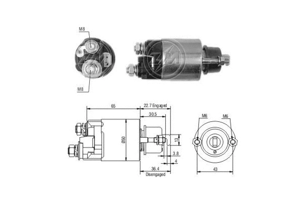 Solenoid Switch, starter (ZM706)