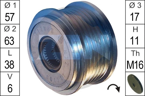 Alternator Freewheel Clutch (ZN5561)