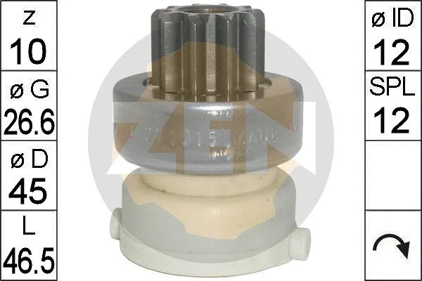 Freewheel Gear, starter (ZN1820)