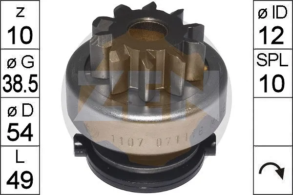 Freewheel Gear, starter (ZN1107)
