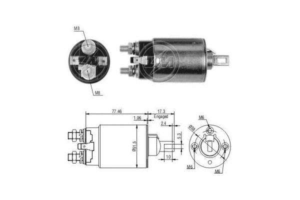 Solenoid Switch, starter (ZM694)
