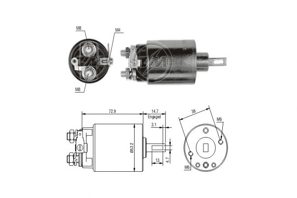 Solenoid Switch, starter (ZM781)