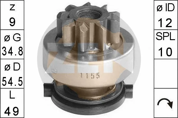 Freewheel Gear, starter (ZN1155)
