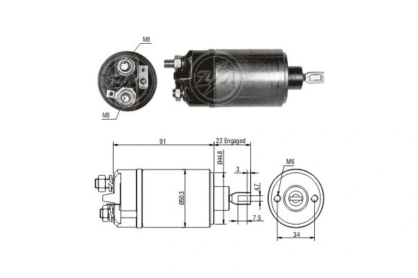 Solenoid Switch, starter (ZM621)