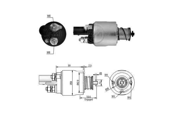 Solenoid Switch, starter (ZM1498)
