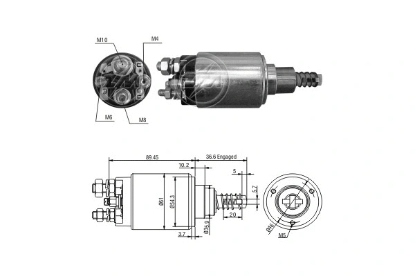Solenoid Switch, starter (ZM3640)