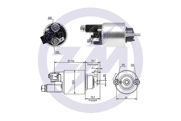 Solenoid Switch, starter (ZM4708)
