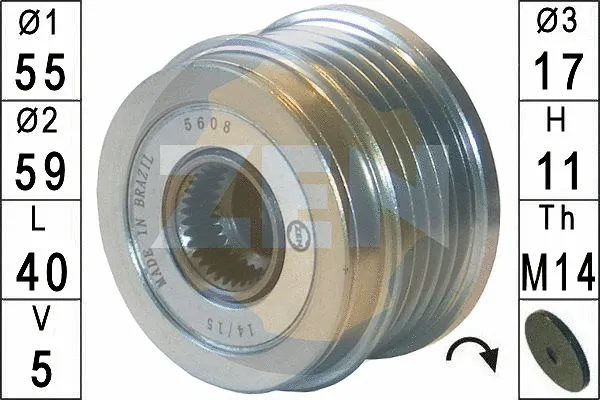 Alternator Freewheel Clutch (ZN5608)