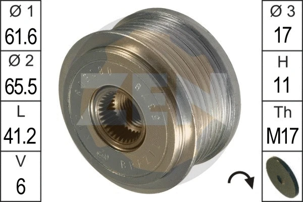 Alternator Freewheel Clutch (ZN5379)