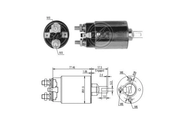 Solenoid Switch, starter (ZM691)
