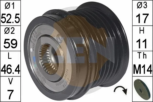 Alternator Freewheel Clutch (zn6005)