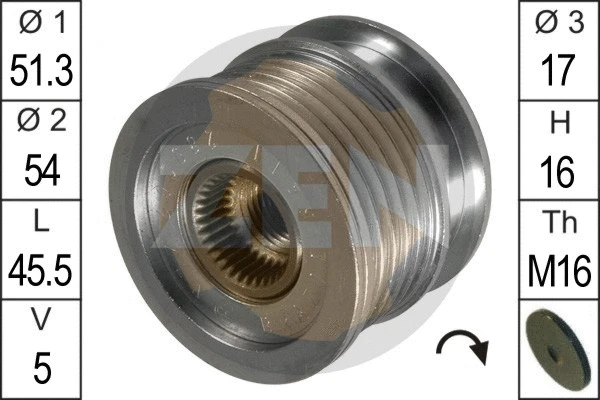 Alternator Freewheel Clutch (ZN5411)