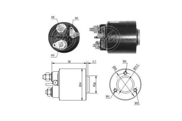 Solenoid Switch, starter (ZM599)