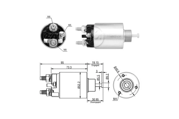 Solenoid Switch, starter (ZM8860)