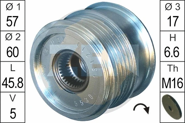 Alternator Freewheel Clutch (ZN5530)