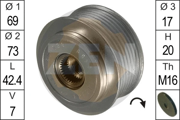 Alternator Freewheel Clutch (ZN5459)