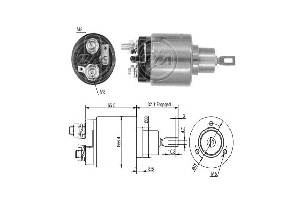 Solenoid Switch, starter (ZM575C)