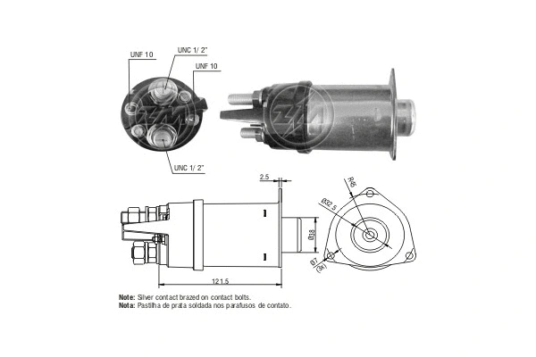 Solenoid Switch, starter (ZM2461)
