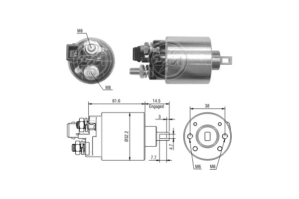 Solenoid Switch, starter (ZM3482)