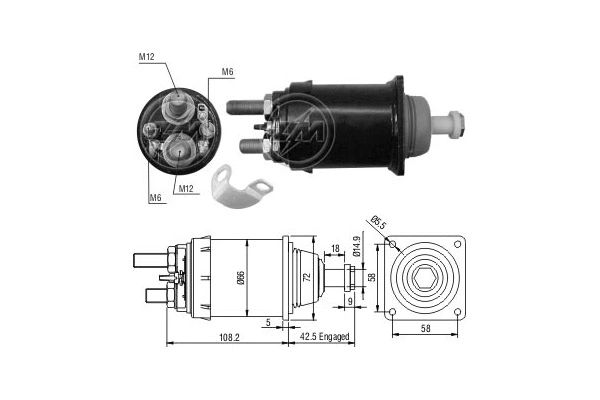 Solenoid Switch, starter (ZM835)