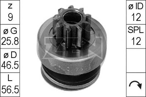Freewheel Gear, starter (ZN0926)