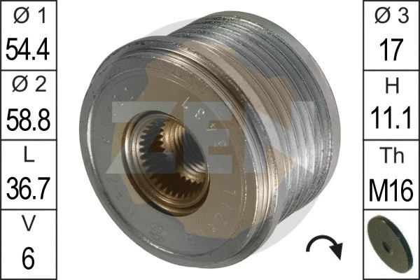 Alternator Freewheel Clutch (ZN5437)