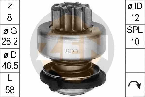 Freewheel Gear, starter (ZN0871)