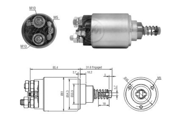 Solenoid Switch, starter (ZM2735)